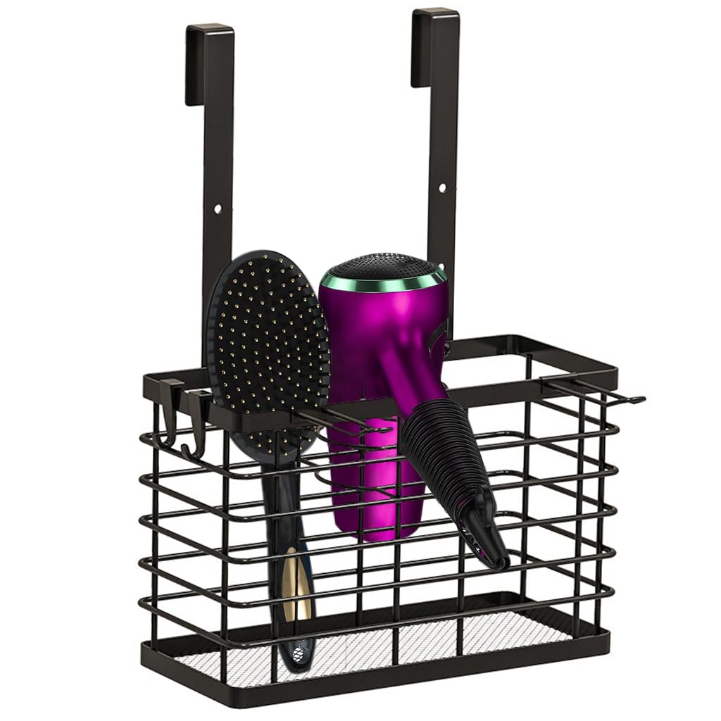 HASTHIP Hair Dryer Stand, Hair Tool Organizer Wall Mount, Carbon Steel Metal Wire Bathroom Blow Dryer Holder Hair Styling Hot Tools Organizer for Flat Iron, Curling Wand, Straightener (Black) HASTHIP Hair Dryer Stand, Hair Tool Organizer Wall Mount, Carbon Steel Metal Wire Bathroom Blow Dryer Holder Hair Styling Hot Tools Organizer for Flat Iron, Curling Wand, Straightener (Black)